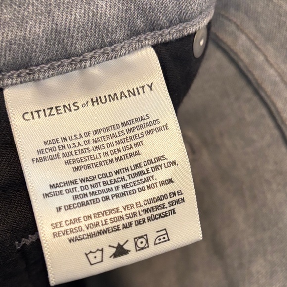 Citizen of Humanity women grey distressed button fly size 32 jeans - Picture 7 of 7